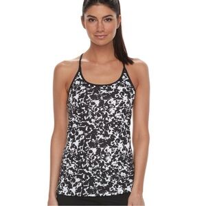 Nike Dri-Fit Black White Women’s Sz S Racer Back Running Gym Workout Tank Top
